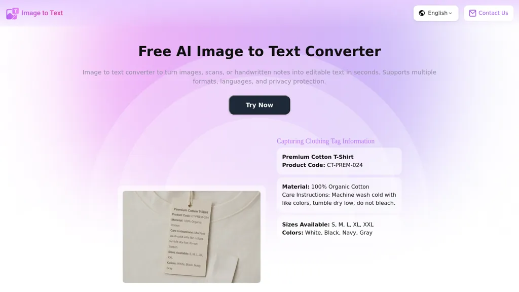 AIImagetoText 官网截图