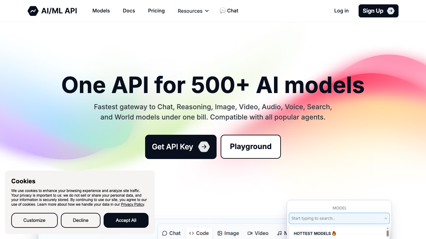 AIML API 工具截图