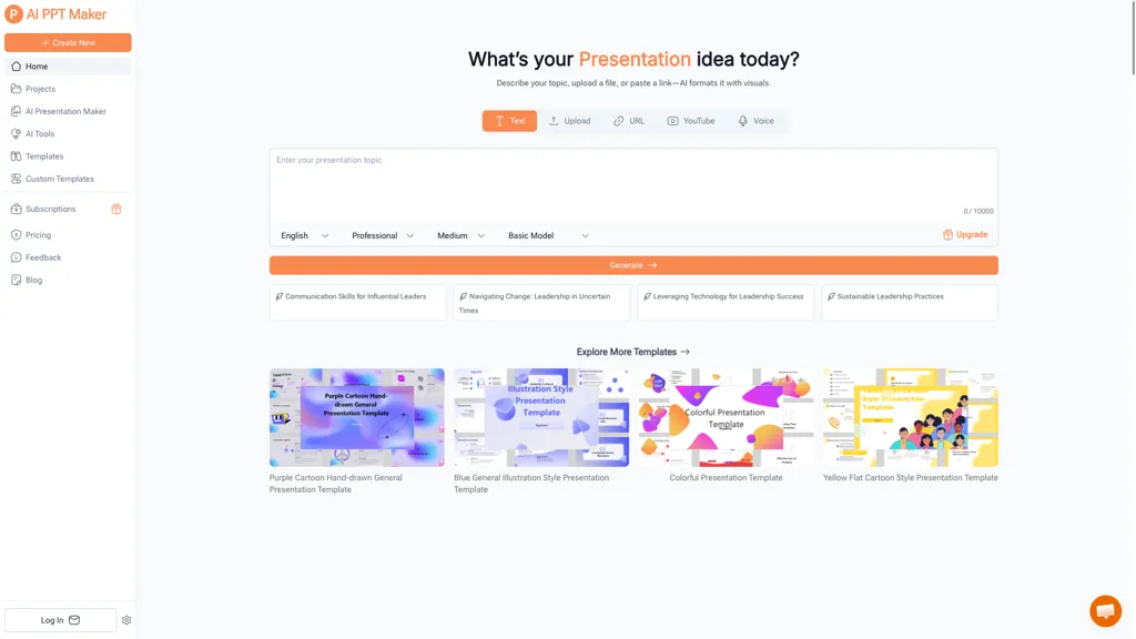 AI PPT Maker 工具截图