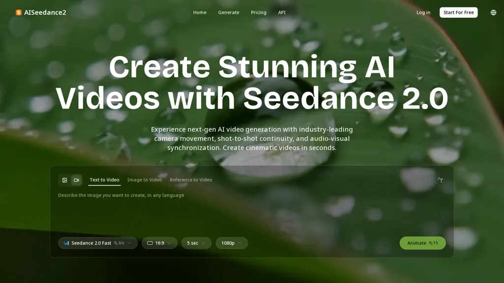 aiseedance2.net 官网截图