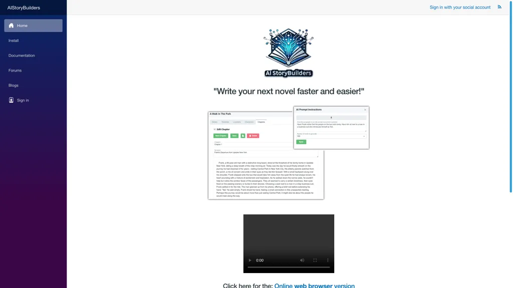 AIStoryBuilders 官网截图