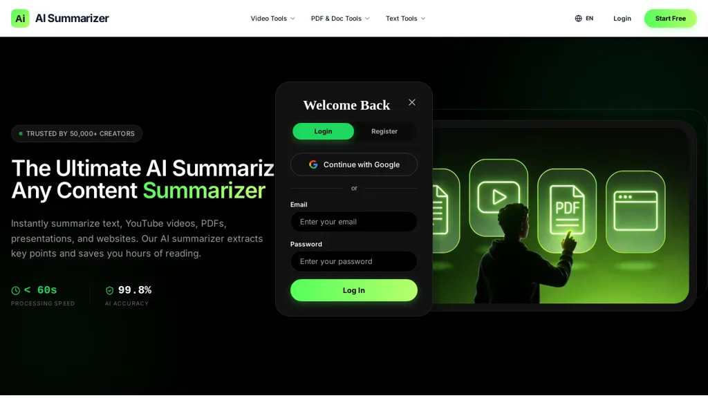 AI Summarizer 工具截图