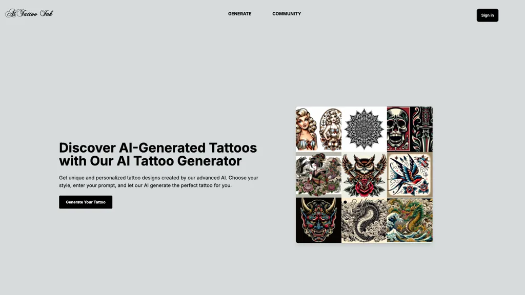 aitattoo.ink 官网截图