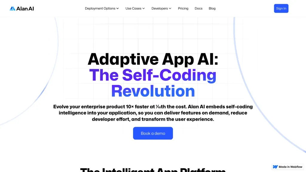 Alan AI Platform 官网截图
