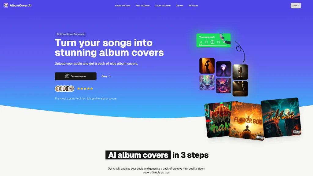 Album Cover AI 官网截图