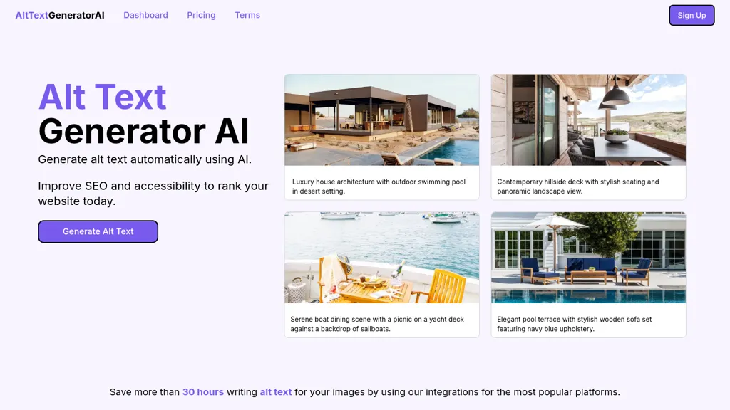 Alt Text AI Generator 官网截图