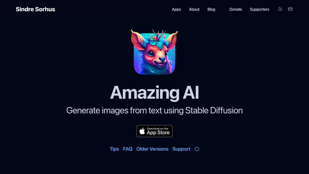 Amazing AI 官网截图