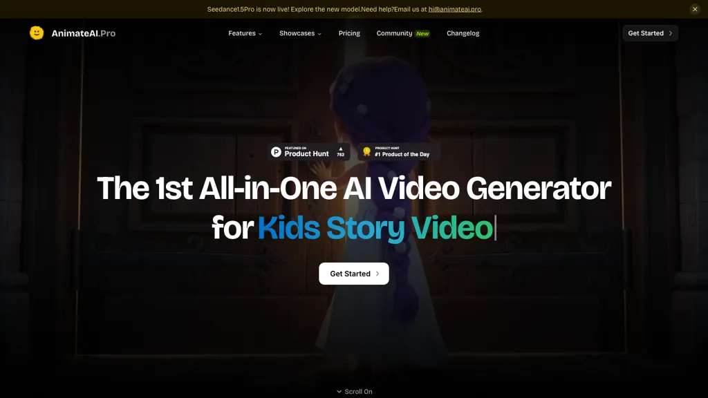 Animate AI 官网截图