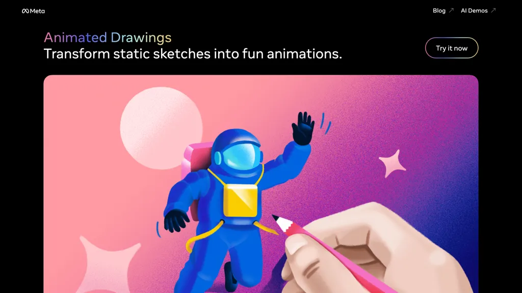 AnimatedDrawings by Meta 官网截图