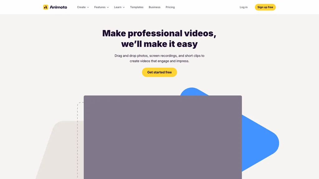 Animoto 官网截图