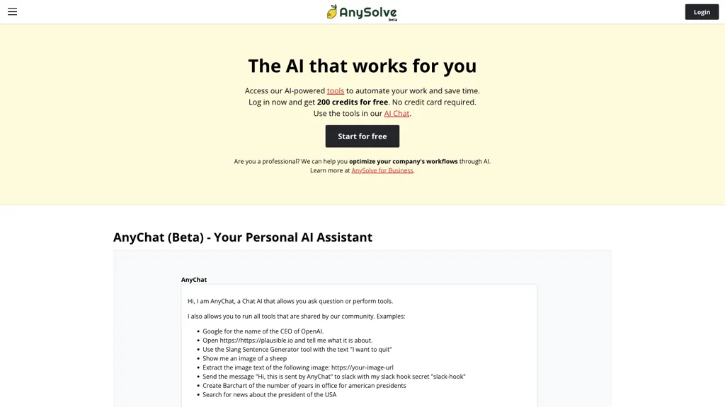 AnySolve.ai 工具截图