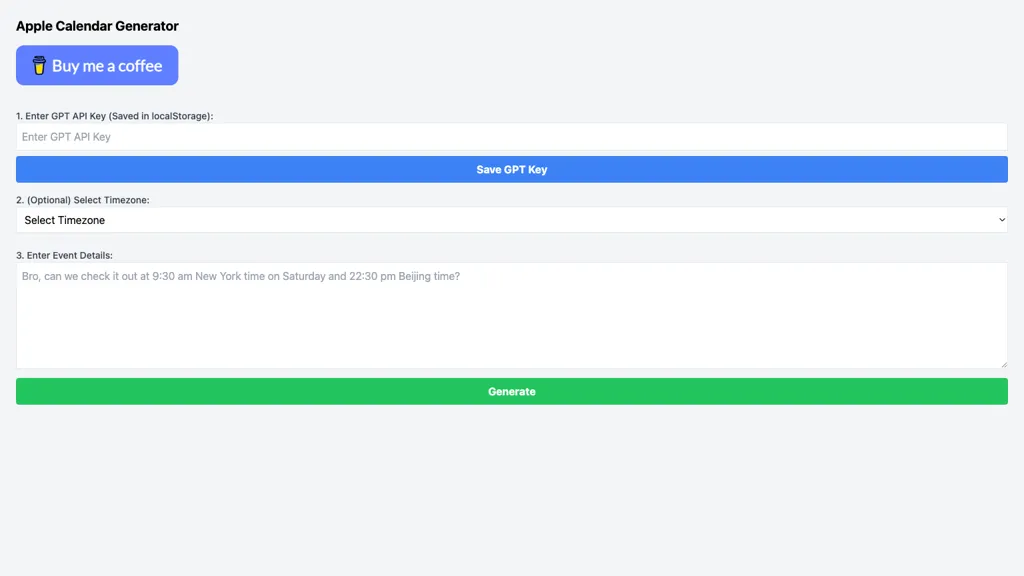 Apple Calendar Generator 官网截图