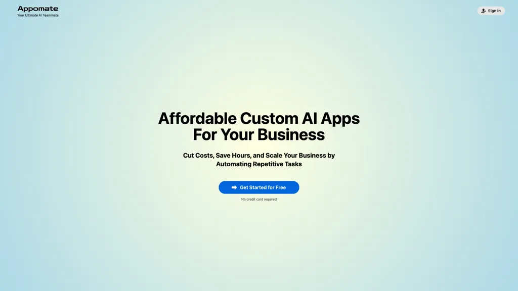 Appomate 官网截图