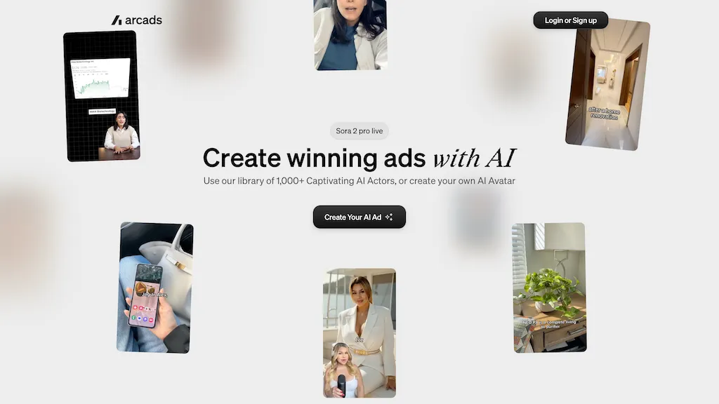 arcads.ai 官网截图