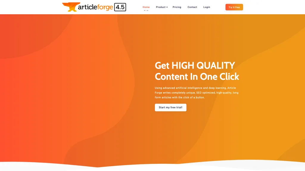 Article Forge 官网截图