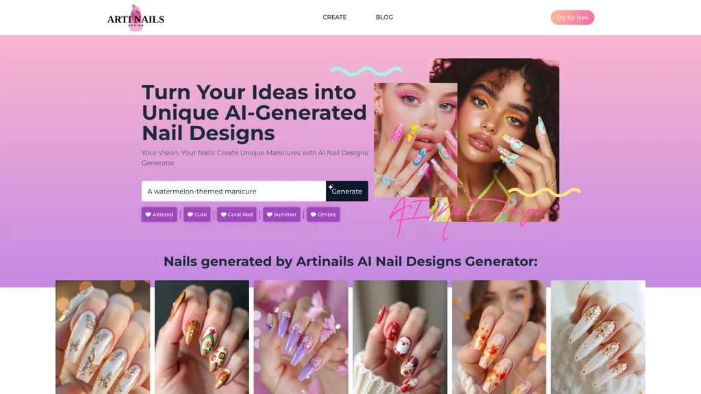 Artinails 官网截图
