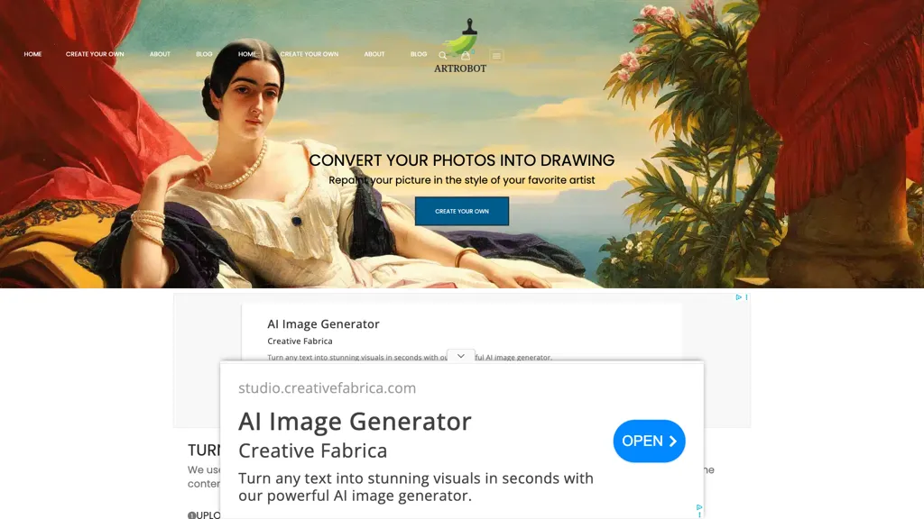 ARTROBOT 官网截图