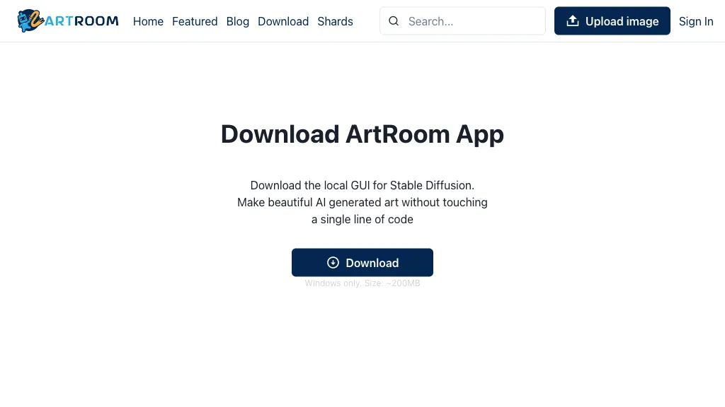ArtroomAI 官网截图