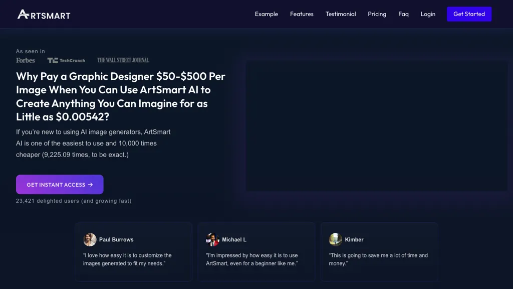 ARTSMART AI 官网截图