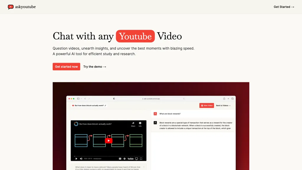 Ask Youtube 工具截图
