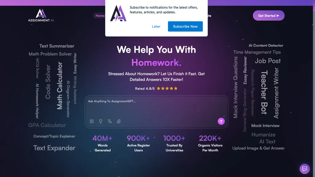 Assignmentgpt AI 官网截图