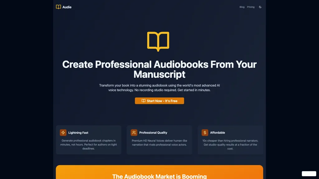 Audie.AI 官网截图