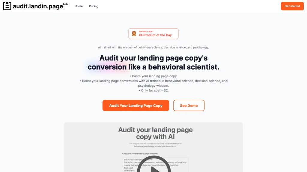 Audit Landin Page 工具截图