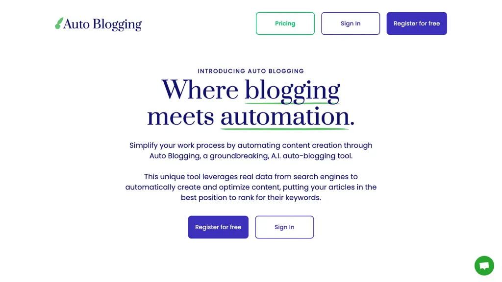 Auto Blogging 官网截图