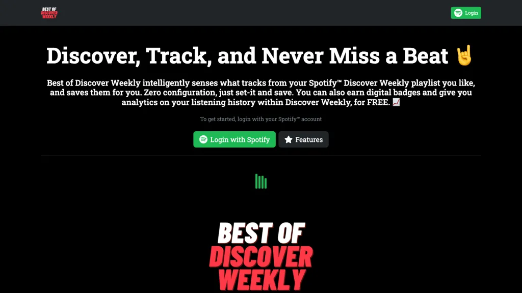 Best of discover weekly 工具截图