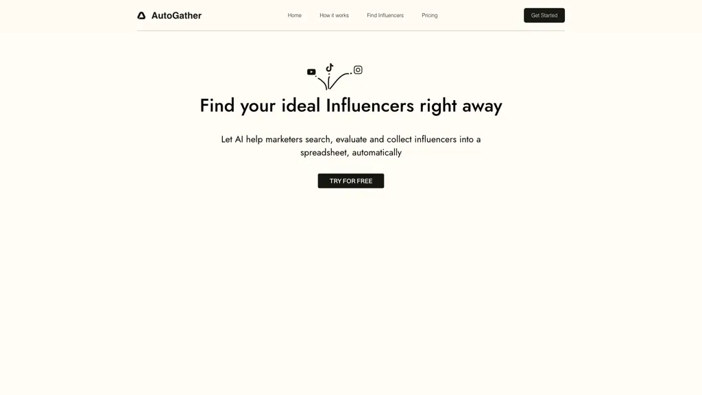 AutoGather 官网截图