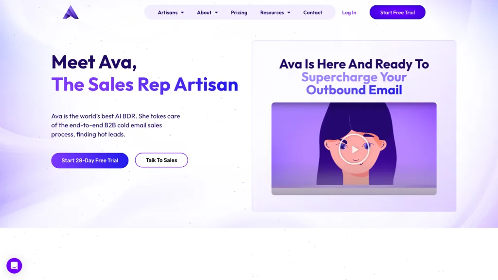 Ava by Artisan 官网截图