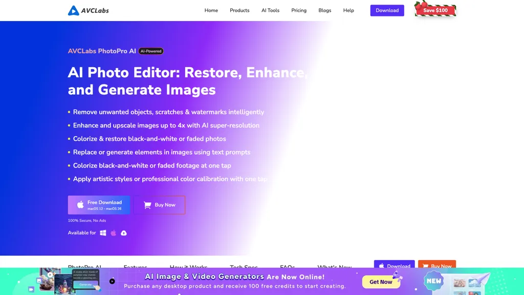 AVCLabs PhotoPro AI 官网截图
