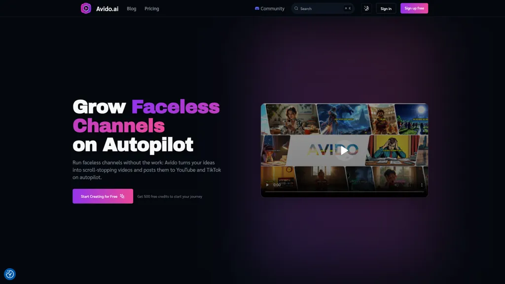 Avido.ai 官网截图