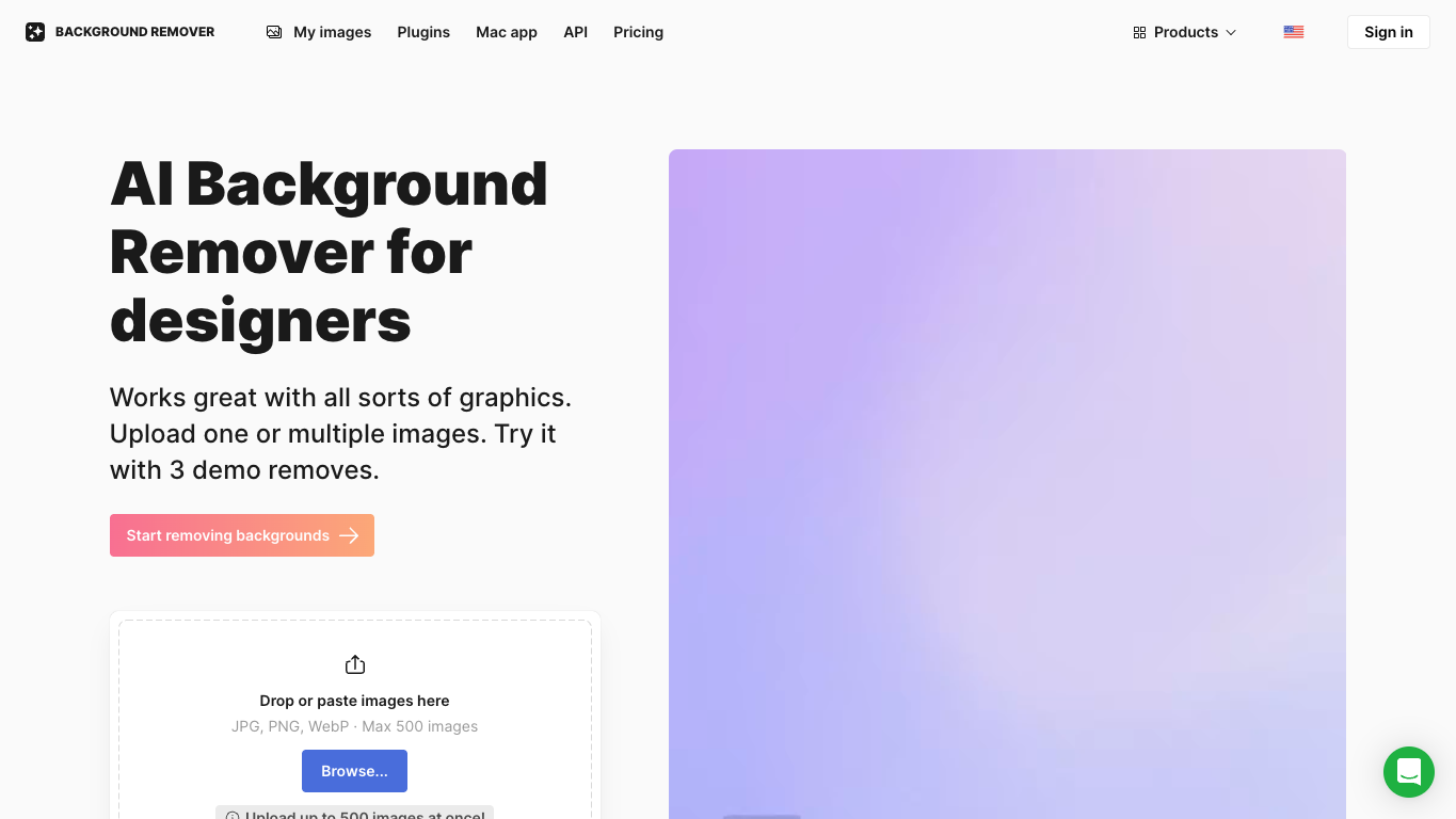 Background Remover 官网截图