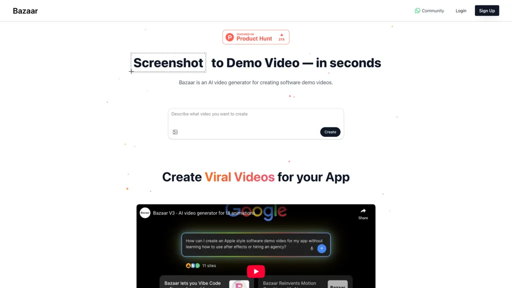 Bazaar V3 官网截图