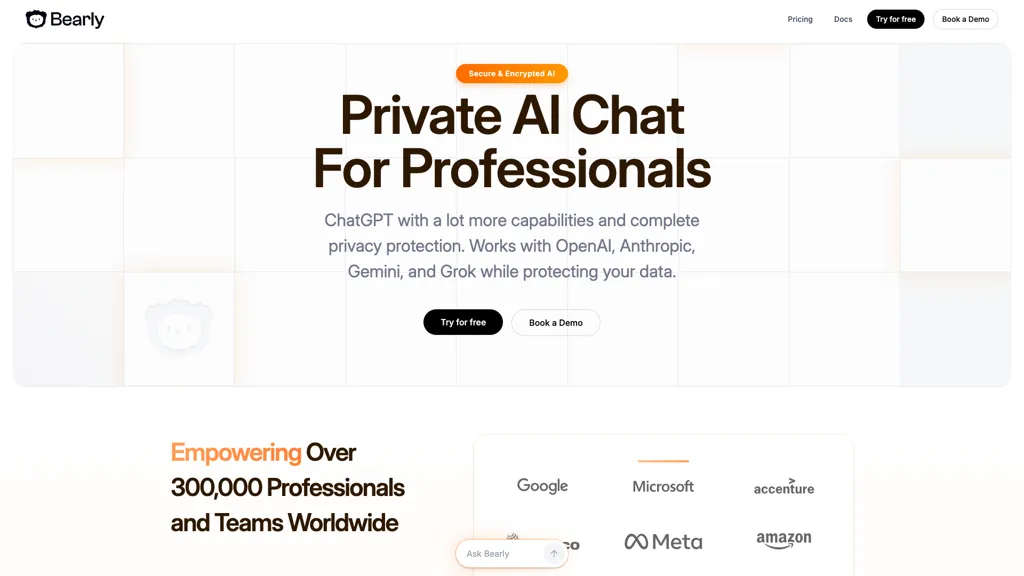 Bearly.ai 官网截图