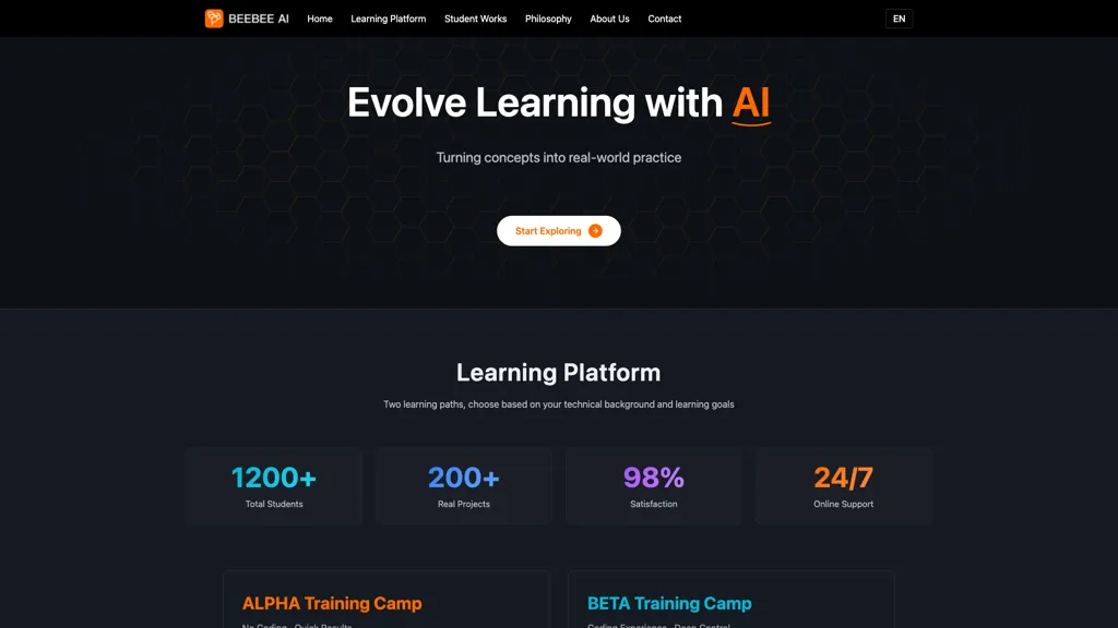 BeeBee Ai 官网截图