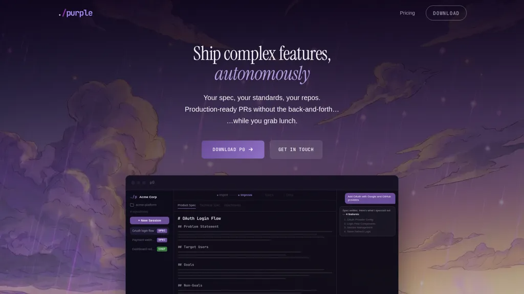 BePurple.ai 工具截图