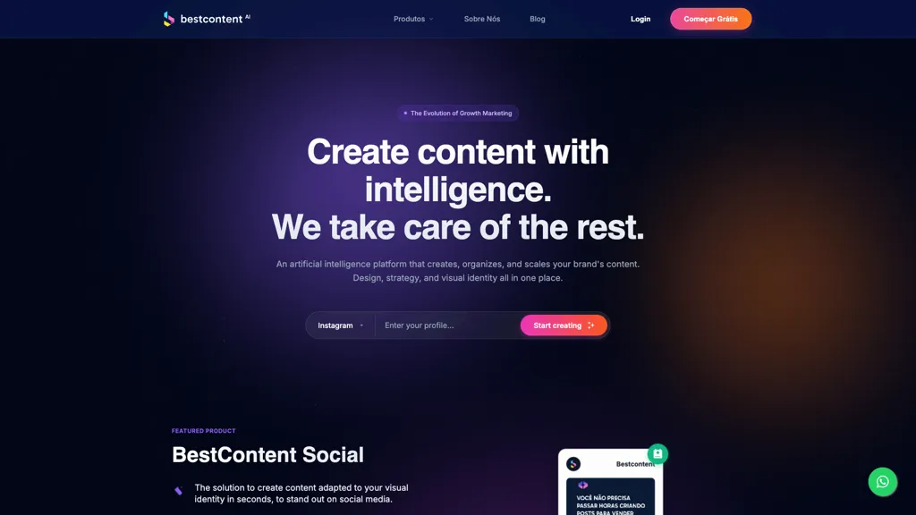 BestContent AI 官网截图