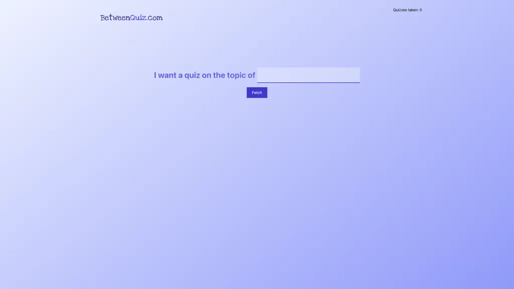 BetweenQuiz 官网截图