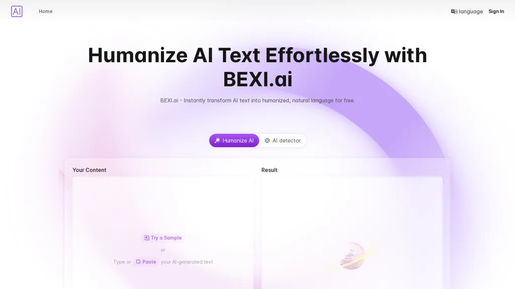Bexi.ai 官网截图