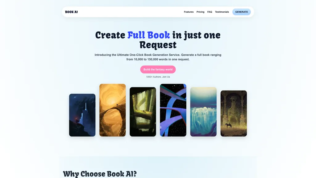 Book AI 官网截图