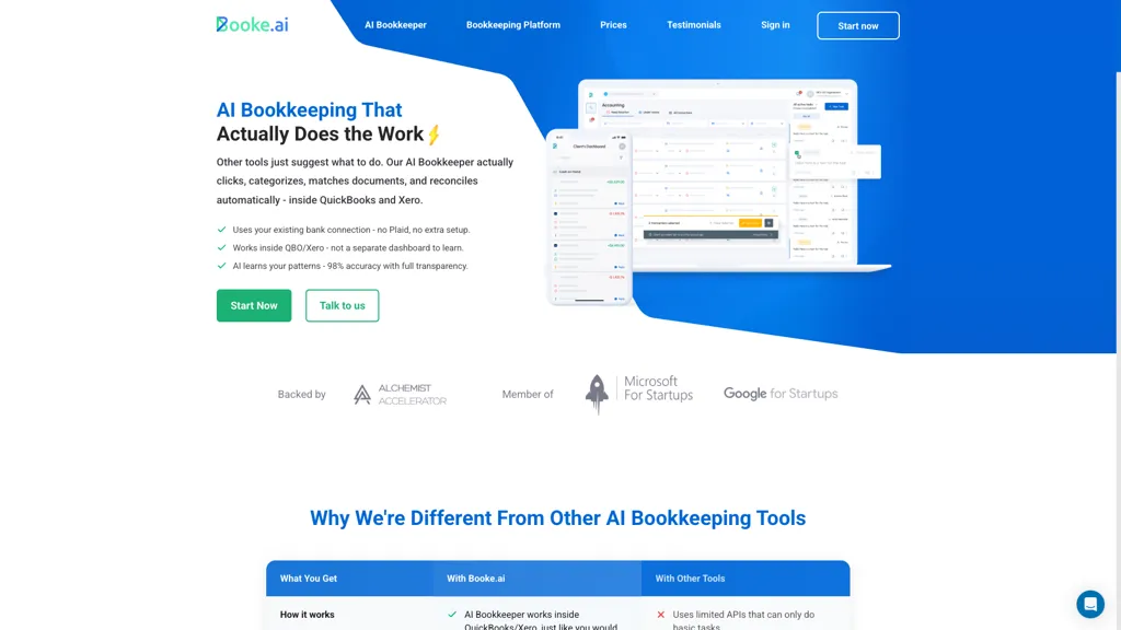 Booke AI 官网截图