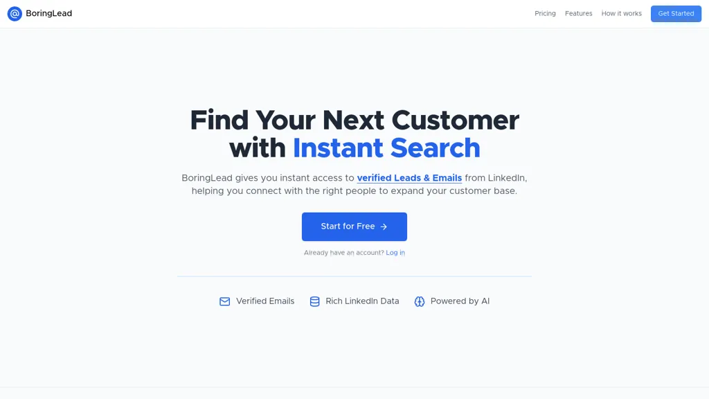 BoringLead.com 官网截图