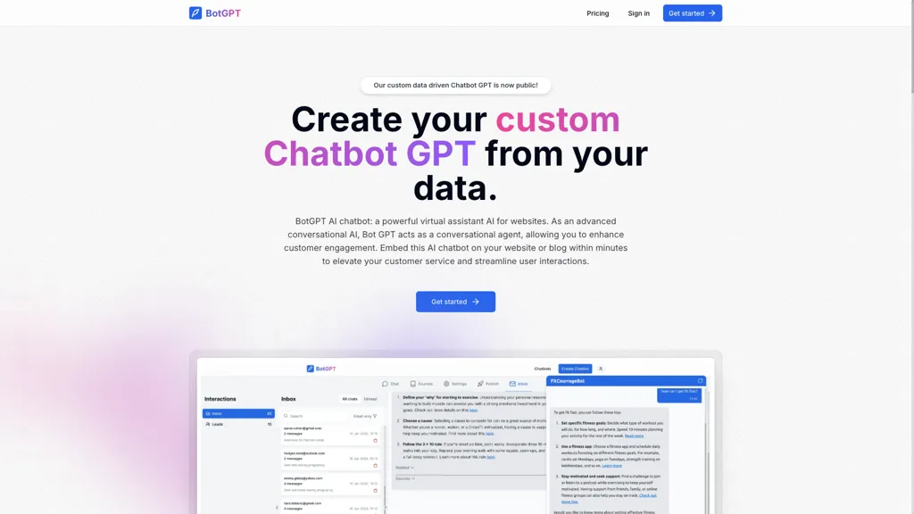 BotGPT 官网截图