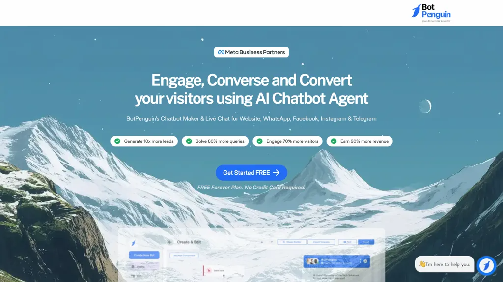 BotPenguin Chatbot 官网截图