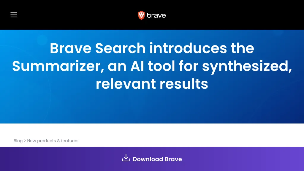 Brave Search Summarizer 工具截图