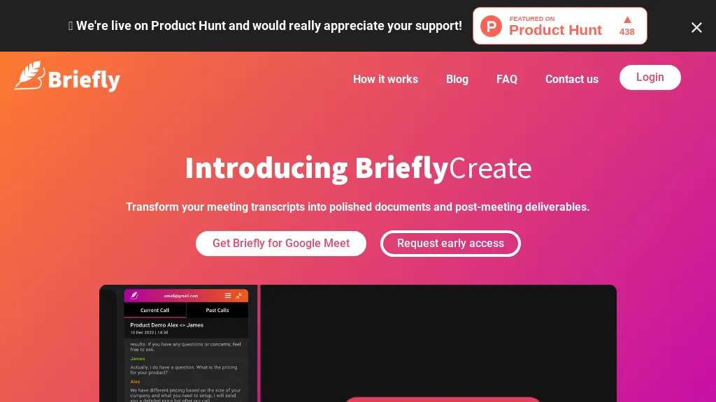 BrieflyAI 工具截图