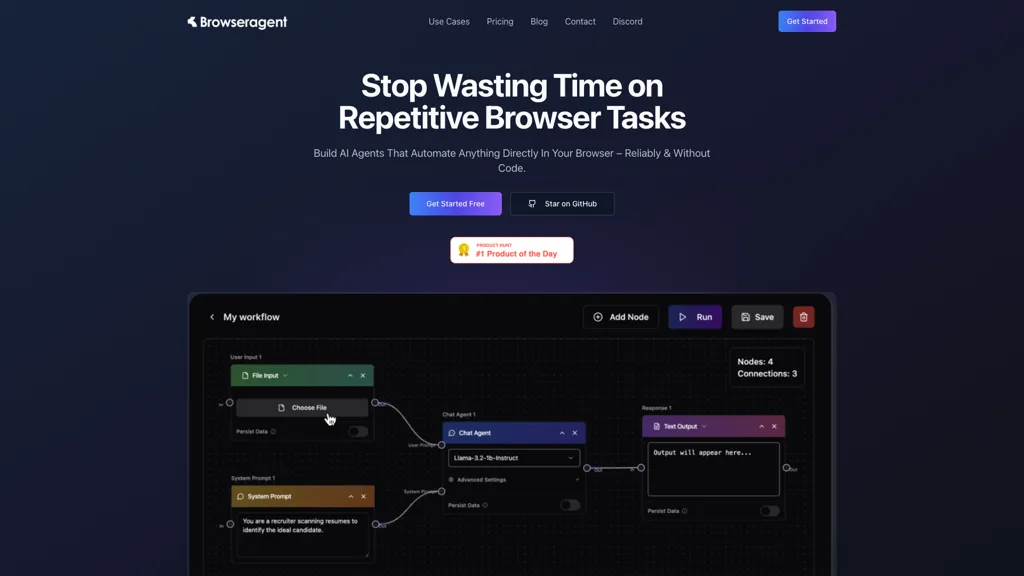 BrowserAgent 官网截图