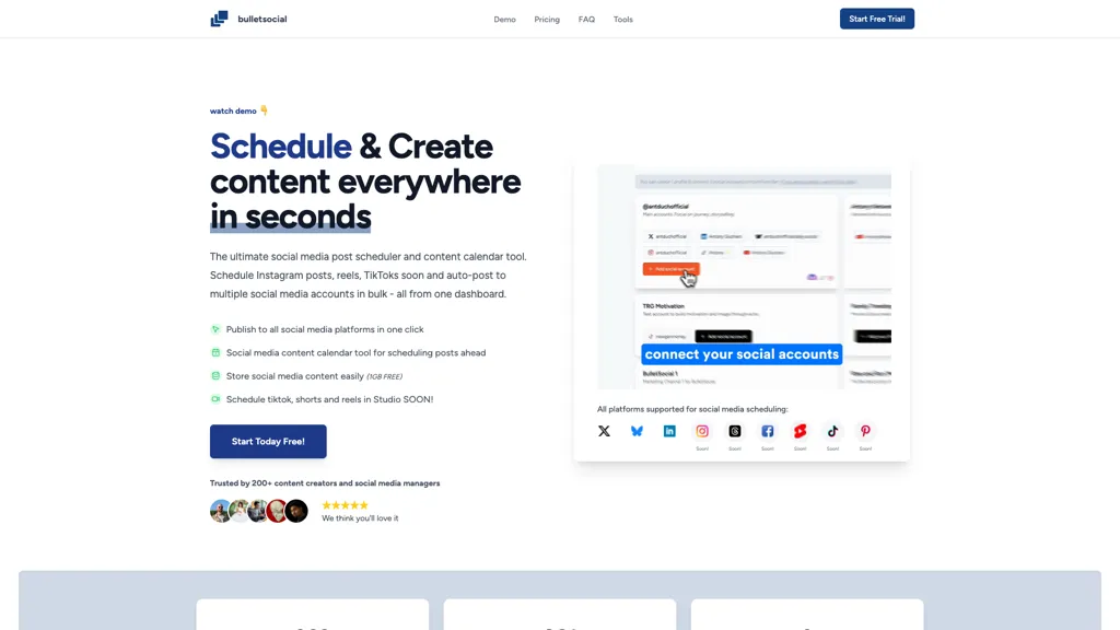 BulletSocial 工具截图